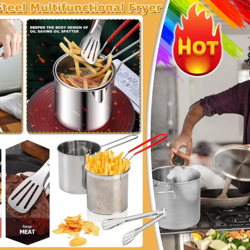 Kitchen Deep Frying Pot 304 Stainless Steel