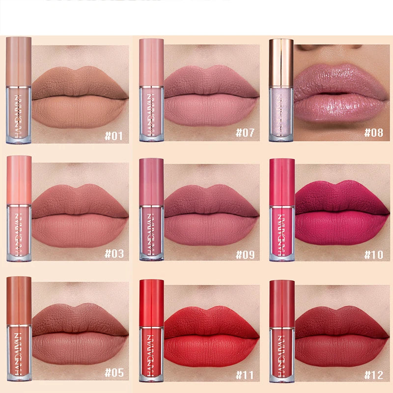 HANDAIYAN 12 Colors Matte Liquid Lipstick