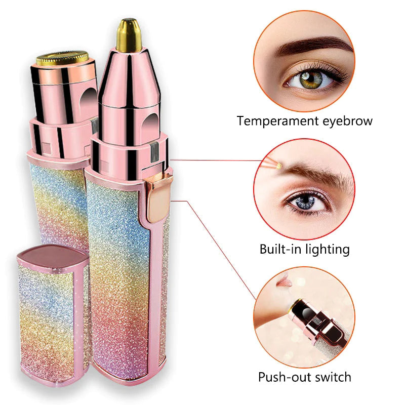 2 in 1 Rechargeable Electric Eyebrow Trimmer