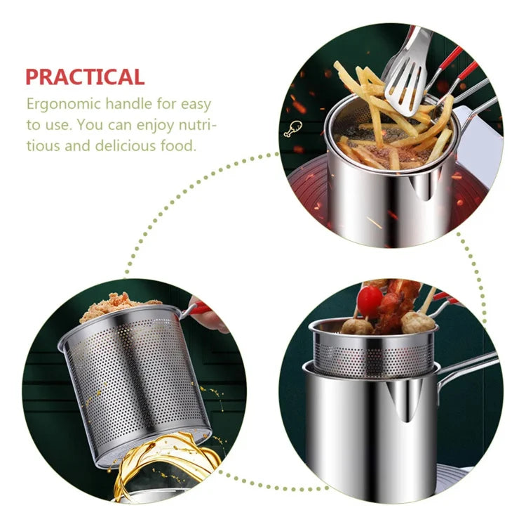 Kitchen Deep Frying Pot 304 Stainless Steel