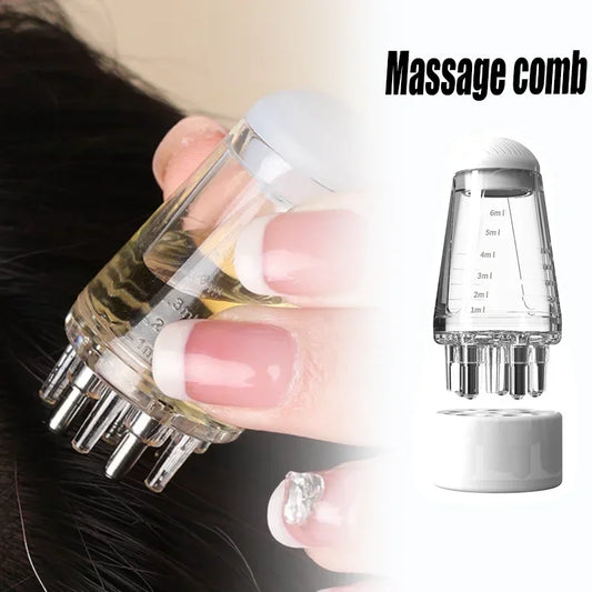 Hair Oil Applicator Bottle - Hair Root Oil Applicator Comb, Ball Root Comb Applicator Bottle Scalp Massager Hair Growth