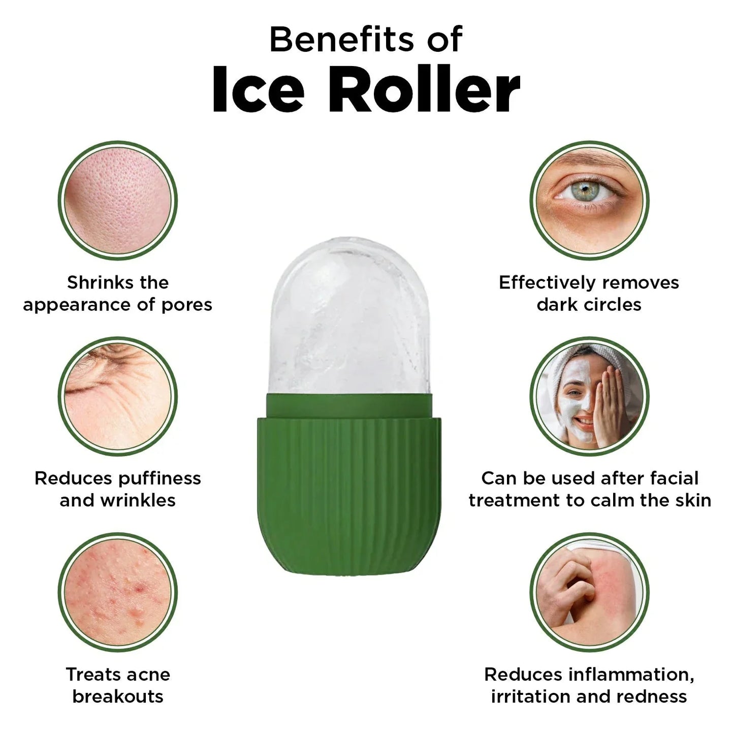 SILICON ICE ROLLER, BEAUTY ICE CUBE ROLLER